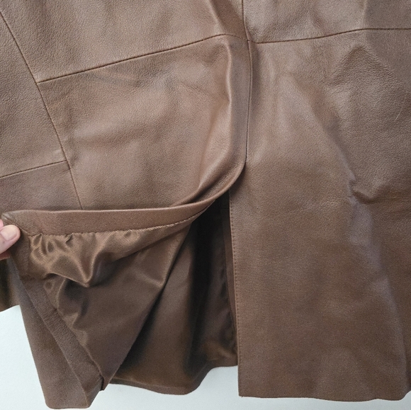 STAFFORD BLAZER MEN BROWN LEATHER CLASSIC LUXURY JACKET SPORT COAT XL *read* - Picture 12 of 15